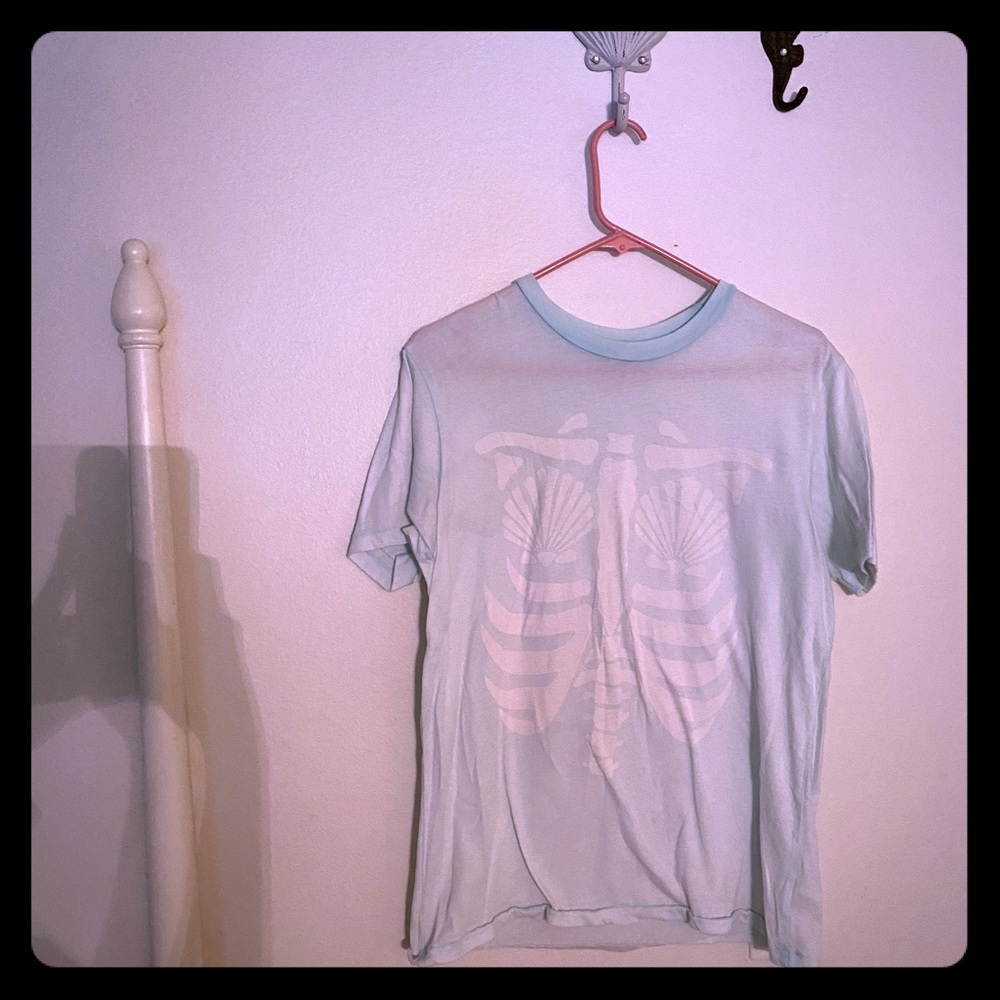 Wildfox mermaid seashell skeleton shirt